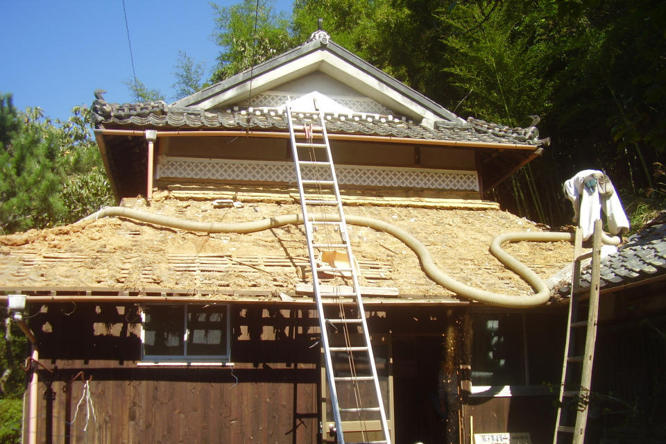 葺き替え工事 美咲町施工前の画像